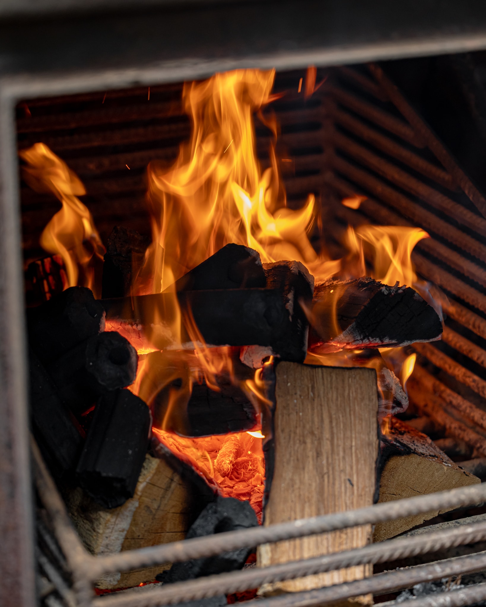 Live fire cooking at Cue Point